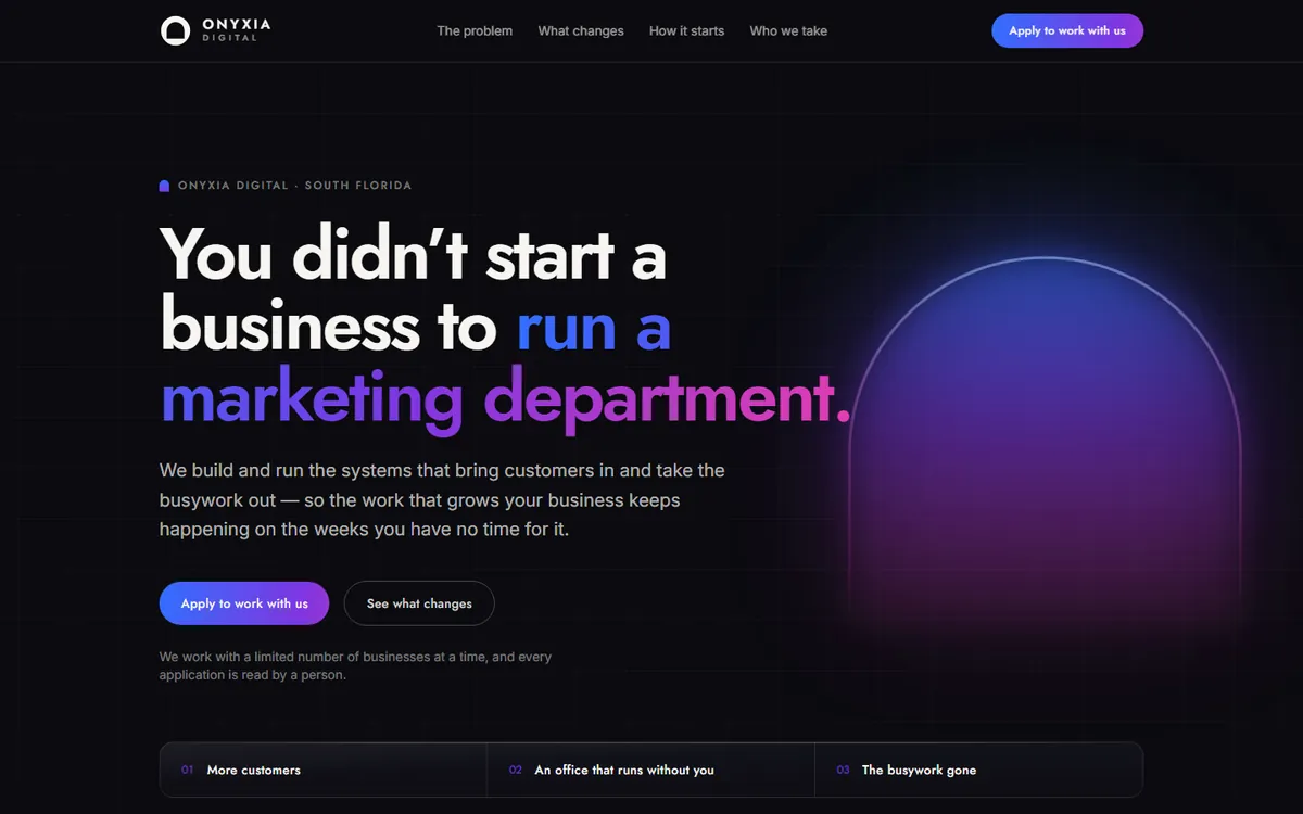 Onyxia Digital website